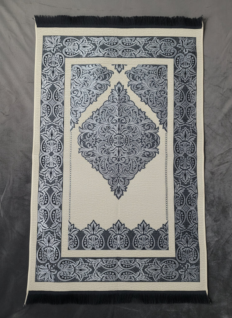 "The Essential" Prayer Rug- Tan and Silver